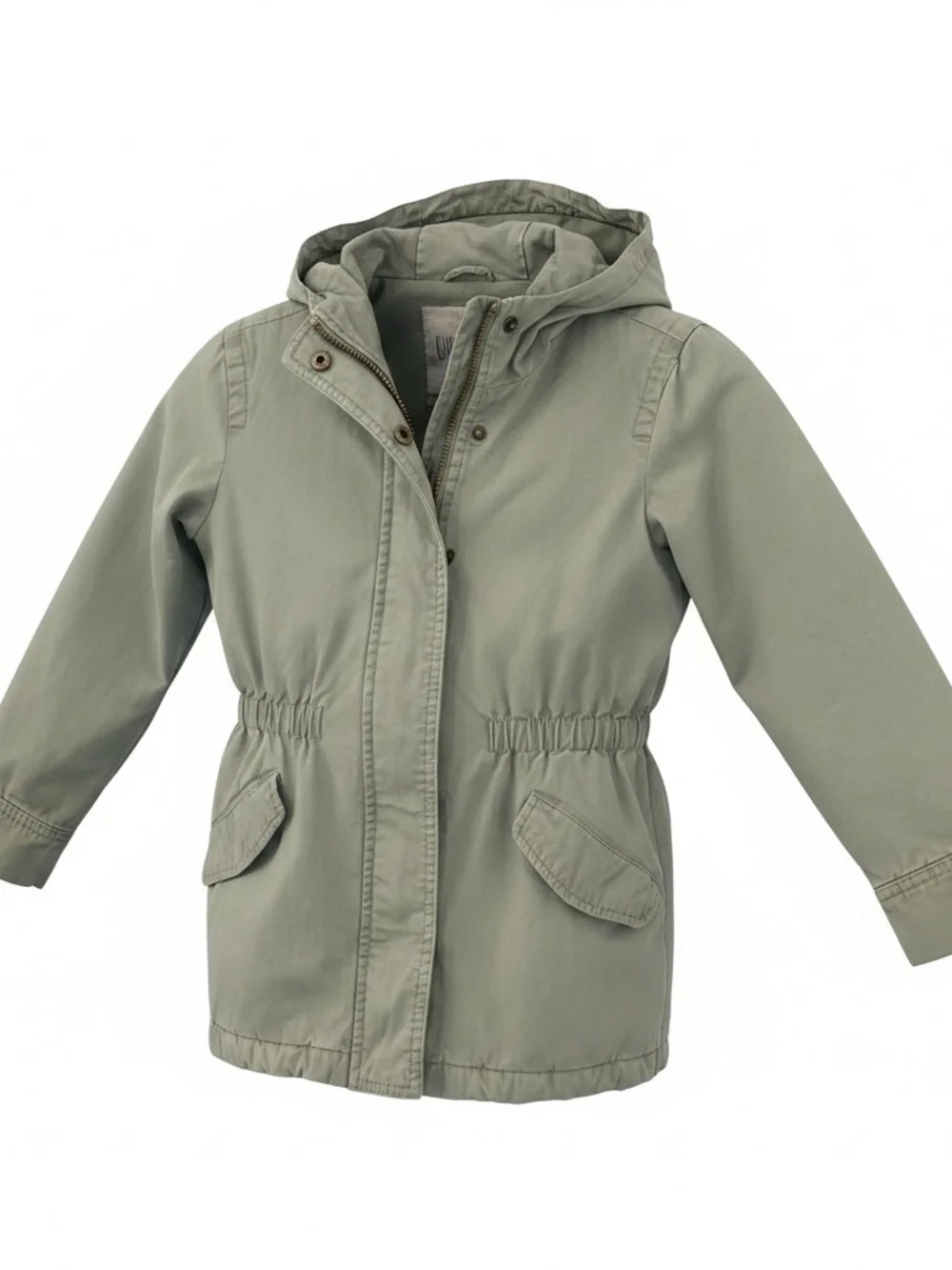 GapKids Sage Green Hooded Utility Jacket (S, 6-7)